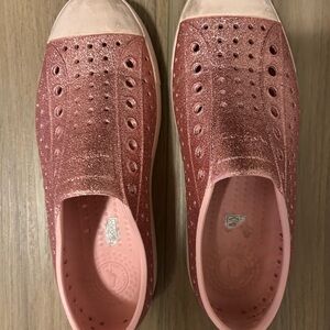 Native Shoes Pink Perforated Slip-On Sneakers